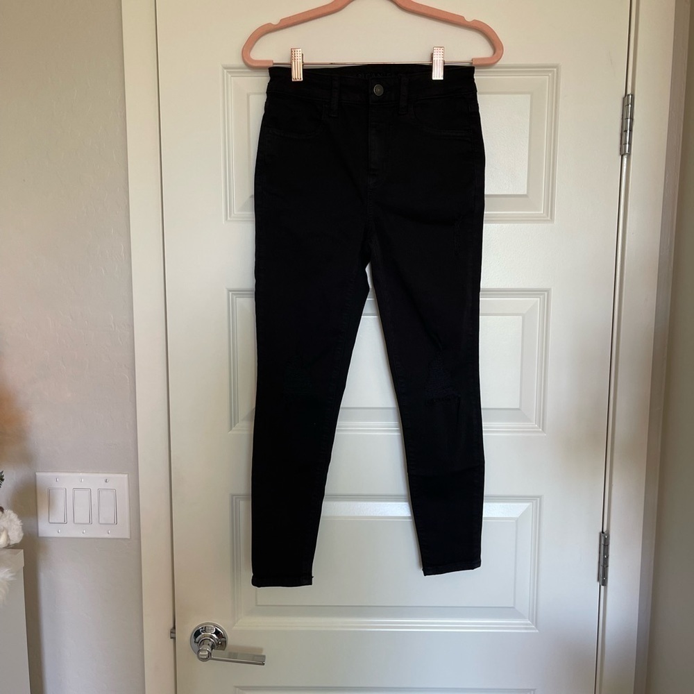 American Eagle Black Next Level Stretch Black Jeans